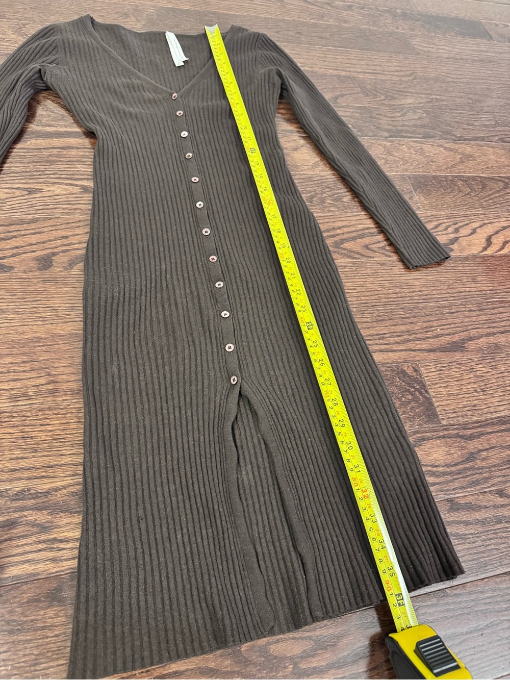 Babaton Avalon Merino Wool Knit Midi Dress Espresso Brown M - Picture 9 of 13